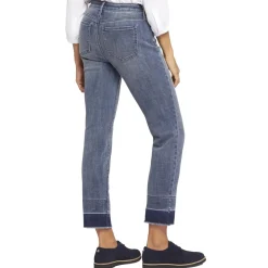 Sheri Raw Hem Denim Slim Jeans