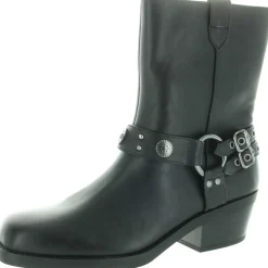 Sherri Harness Faux Leather Motorcycle Boots