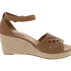 Sheryy Faux Leather Peep Toe Wedge Sandals