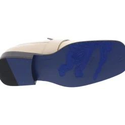 Shield Loafers Block Heel Leather Loafers