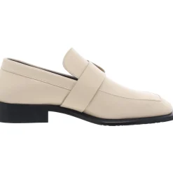 Shield Loafers Block Heel Leather Loafers