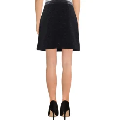 Shimmer Hidden Side Zipper A-Line Skirt