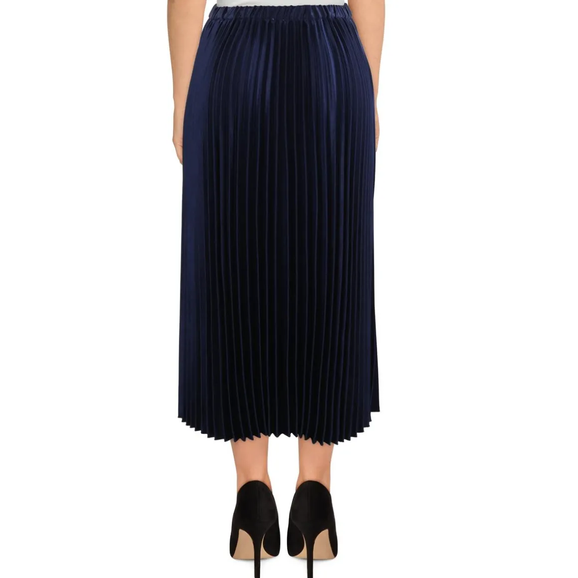 Shimmer Long Pleated Skirt