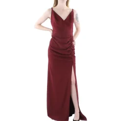 Shirred Crepe Evening Dress