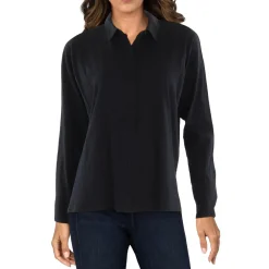 Shirred Surplice Pullover Top