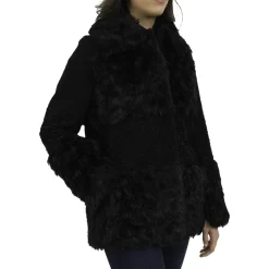 Short Mixed Faux Fur Winter Coat
