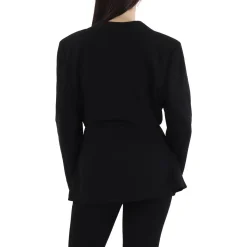 Shoulder Pads Long Sleeve One-Button Blazer