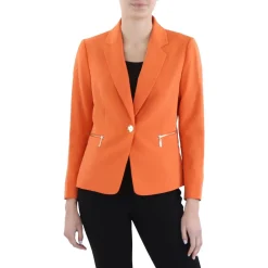Shoulder Pads Long Sleeve One-Button Blazer