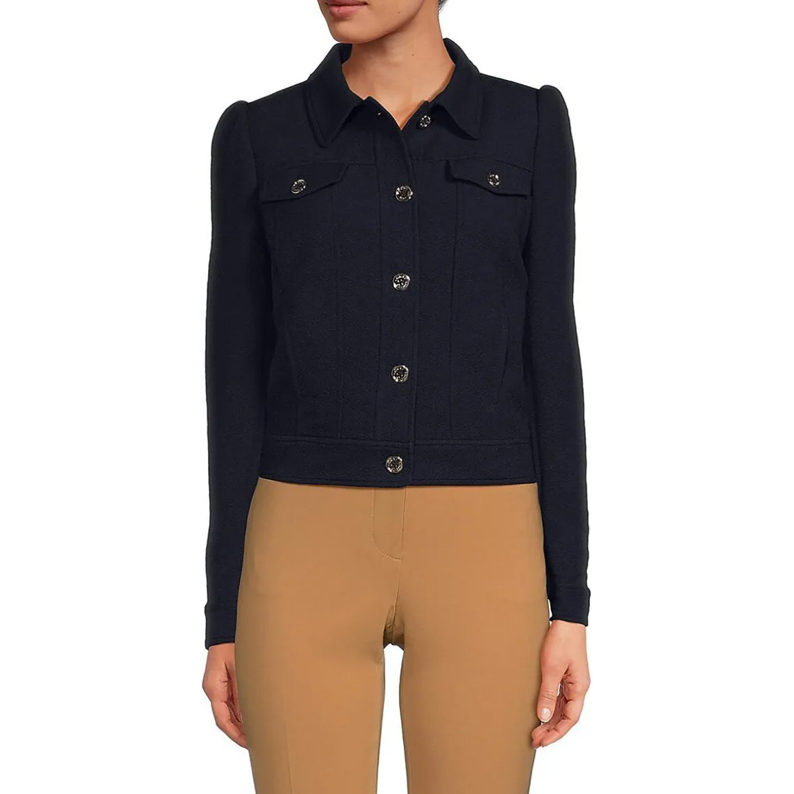 Shoulder Pads Solid Soft Shell Jacket