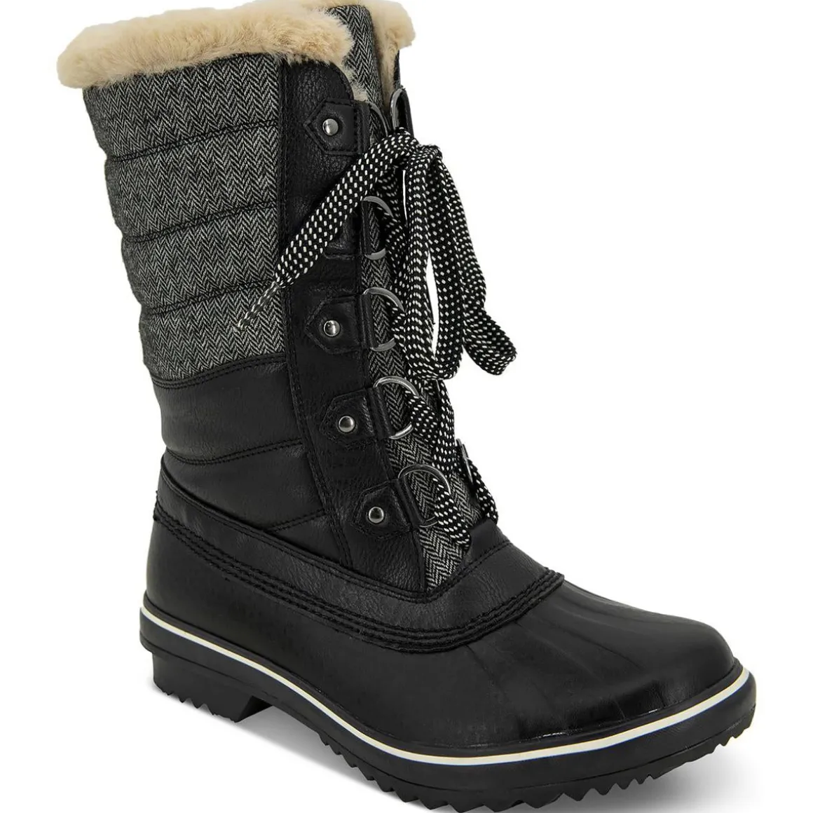 Siberia Leather Tie Winter & Snow Boots