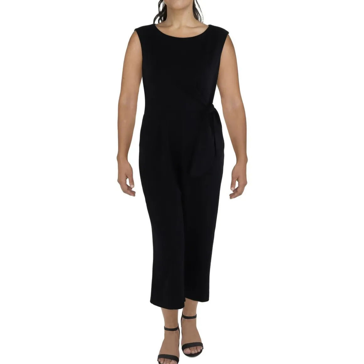 Side tie Scoop Neck Jumpsuit