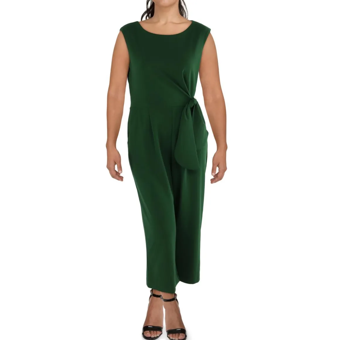 Side tie Scoop Neck Jumpsuit
