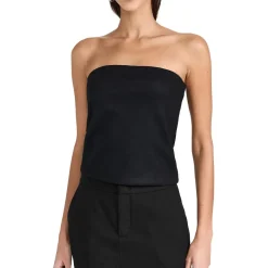 Side Zipper Strapless Pullover Top