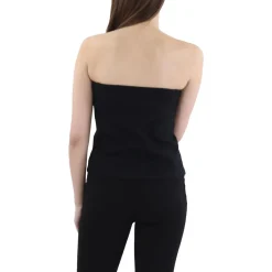 Side Zipper Strapless Pullover Top