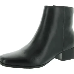 Sidney Leather Block Heel Booties
