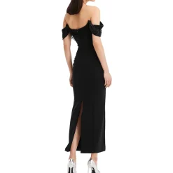 Silk Beaded Evening Dress