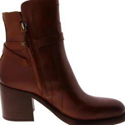Simona Leather Block Heel Ankle Boots