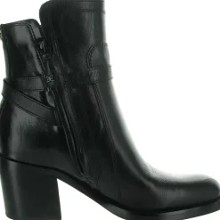 Simona Leather Block Heel Ankle Boots