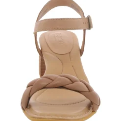 Simone Leather Ankle Strap Slingback Sandals