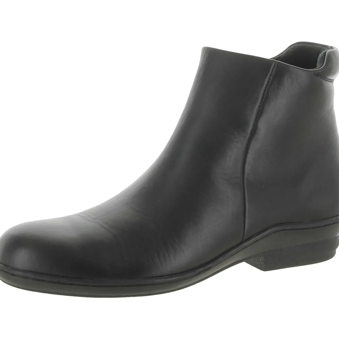 Simplicity Leather Zip-Up Ankle Boots