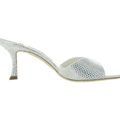 Skye 70 Rhinestone Satin Mules