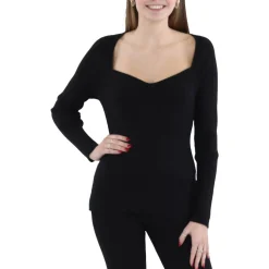 Skye Metallic Ribbed Knit Pullover Sweater