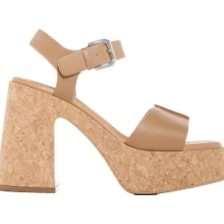 Skyla Alter Buckle Faux Leather Platform Heels
