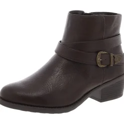 Skyler Zipper Faux Leather Booties