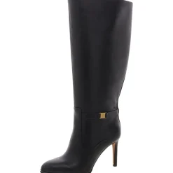 SKYLIE Wide Calf Leather Knee-High Boots