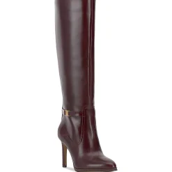 SKYLIE Wide Calf Leather Knee-High Boots