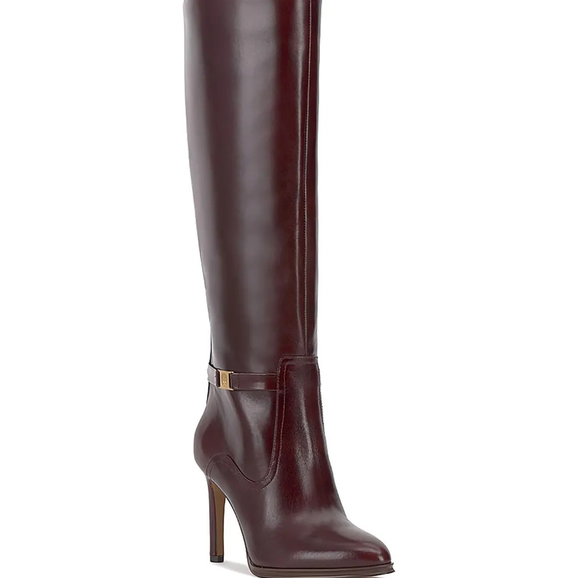 SKYLIE Wide Calf Leather Knee-High Boots