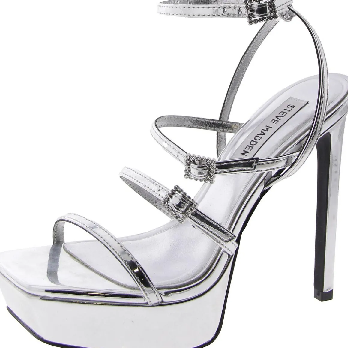 Slay Faux Leather Strappy Platform Sandals