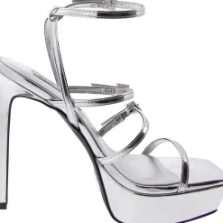 Slay Faux Leather Strappy Platform Sandals
