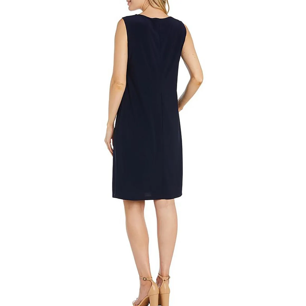 Sleeveless Knee-Length Shift Dress