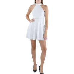 Sleeveless Mini Halter Dress