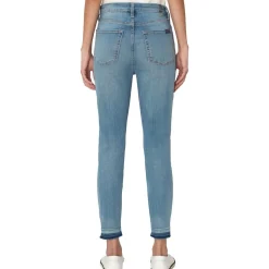 Slim Illusion Raw Hem Denim Skinny Jeans