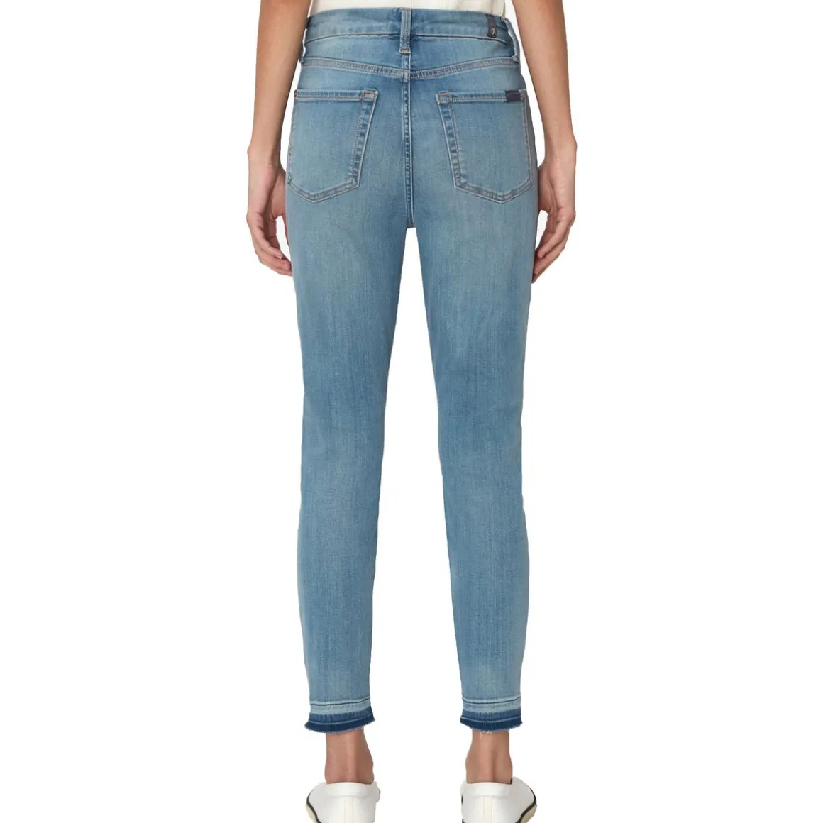 Slim Illusion Raw Hem Denim Skinny Jeans