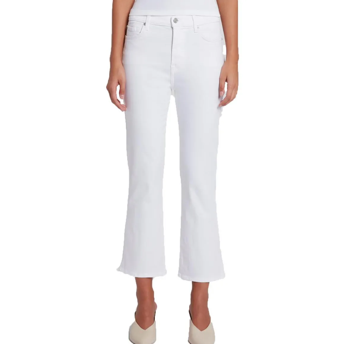 Slim Illusion Stretch Denim Ankle Jeans