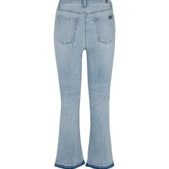 Slim Kick Distressed Denim Bootcut Jeans