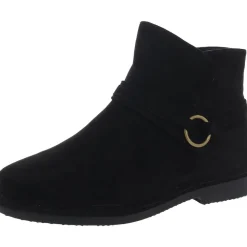 Slip On Zip Up Ankle Boots