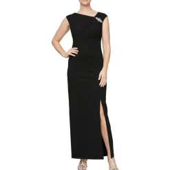 Slit Long Evening Dress