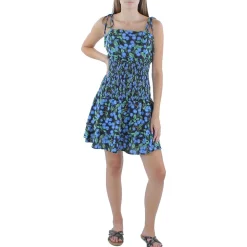 Smocked Tiered Mini Dress