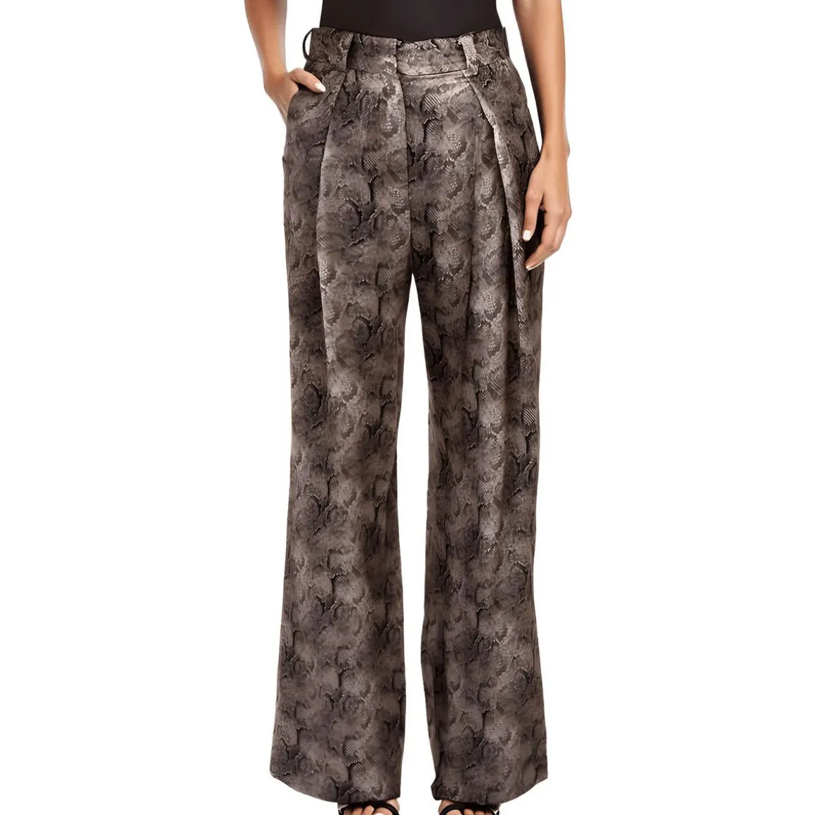 Snake Print High-Waisted Pants