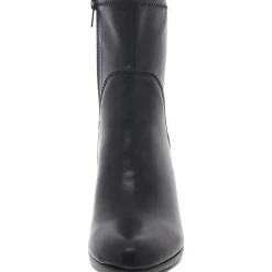 SOLANA Laceless Faux Leather Ankle Boots