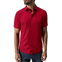 Solid Button-Down Shirt