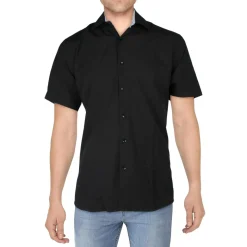 Solid Button-Down Shirt