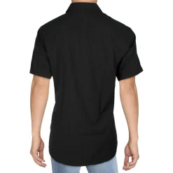 Solid Button-Down Shirt