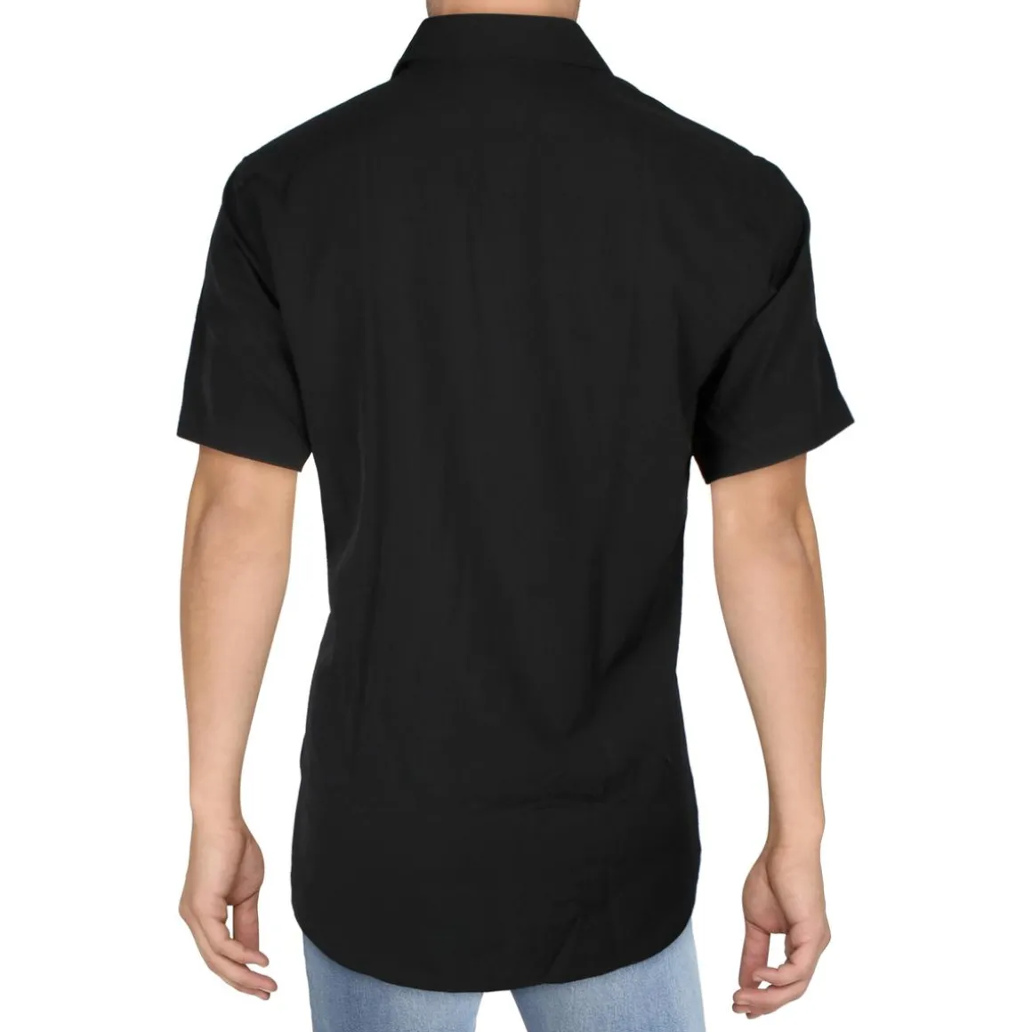 Solid Button-Down Shirt