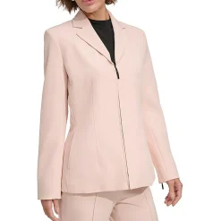 Solid Double-Breasted Blazer