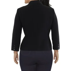 Solid One-Button Blazer